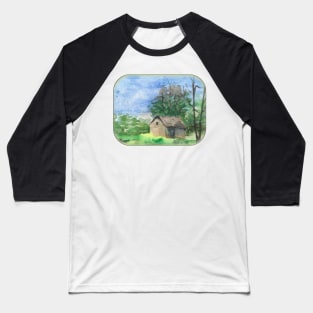 House on Green Grass Baseball T-Shirt